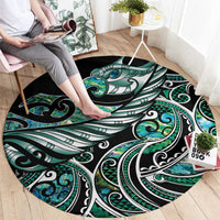 Maori Matariki - Manaia Round Carpet Emerald Paua Shell