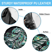 Maori Matariki - Manaia Spare Tire Cover Emerald Paua Shell