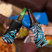 Maori Matariki - Manaia 4 in 1 Can Cooler Tumbler Galaxy Blue Paua Shell LT7 - Polynesian Pride
