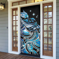 Maori Matariki - Manaia Door Cover Galaxy Blue Paua Shell