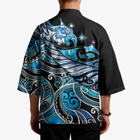 Maori Matariki - Manaia Kimono Galaxy Blue Paua Shell