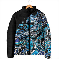 Maori Matariki - Manaia Padded Jacket Galaxy Blue Paua Shell