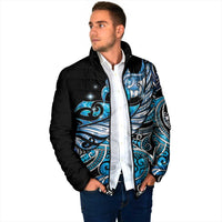 Maori Matariki - Manaia Padded Jacket Galaxy Blue Paua Shell