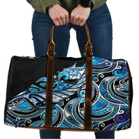Maori Matariki - Manaia Travel Bag Galaxy Blue Paua Shell