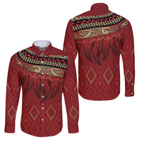 Aotearoa Maori Waikato Tainui Iwi Family Matching Long Sleeve Bodycon Dress and Hawaiian Shirt Korowai Tukutuku Kaokao Motifs