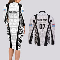 personalised-fiji-rugby-couples-matching-long-sleeve-bodycon-dress-and-long-sleeve-button-shirts-2023-world-cup-history-makers-white-ver