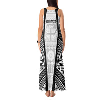Personalised Fiji Rugby Tank Maxi Dress 2023 World Cup History Makers - White Ver LT7 - Polynesian Pride