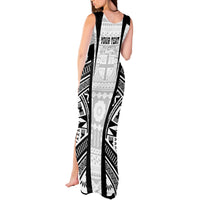 Personalised Fiji Rugby Tank Maxi Dress 2023 World Cup History Makers - White Ver LT7 - Polynesian Pride