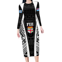 personalised-fiji-rugby-family-matching-long-sleeve-bodycon-dress-and-hawaiian-shirt-2023-world-cup-history-makers-black-ver