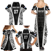 personalised-fiji-rugby-family-matching-summer-maxi-dress-and-hawaiian-shirt-2023-world-cup-history-makers-black-ver