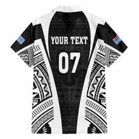 personalised-fiji-rugby-family-matching-summer-maxi-dress-and-hawaiian-shirt-2023-world-cup-history-makers-black-ver