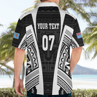 Personalised Fiji Rugby Hawaiian Shirt 2023 World Cup History Makers - Black Ver LT7 - Polynesian Pride