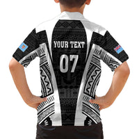 Personalised Fiji Rugby Hawaiian Shirt 2023 World Cup History Makers - Black Ver LT7 - Polynesian Pride