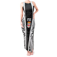 Personalised Fiji Rugby Tank Maxi Dress 2023 World Cup History Makers - Black Ver LT7 Women Black - Polynesian Pride