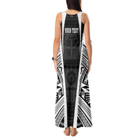Personalised Fiji Rugby Tank Maxi Dress 2023 World Cup History Makers - Black Ver LT7 - Polynesian Pride