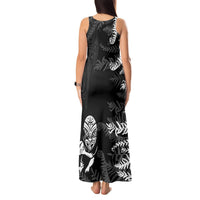 Personalised New Zealand Rugby Tank Maxi Dress Silver Fern Basic 2023 World Cup LT7 - Polynesian Pride