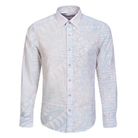 White Sunday Family Matching Tank Maxi Dress and Hawaiian Shirt Plumeria Tatau Mix Tapa