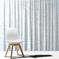 White Sunday Window Curtain Plumeria Tatau Mix Tapa