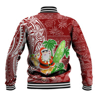 Hawaii Christmas Mele Kalikimaka Baseball Jacket Santa Claus LT7 - Polynesian Pride