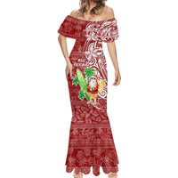 Hawaii Christmas Mele Kalikimaka Mermaid Dress Santa Claus LT7 - Polynesian Pride