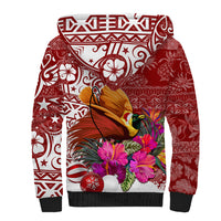 Papua New Guinea Christmas Sherpa Hoodie Bird-of-Paradise Special LT7 - Polynesian Pride