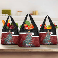 Personalised New Zealand Maori Christmas Grocery Bag Xmas Fern Mix Kowhawhai
