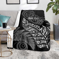 Aotearoa Personalized Lawn Bowls Maori Blanket New Zealand Black Tribal Silver Fern - Polynesian Pride