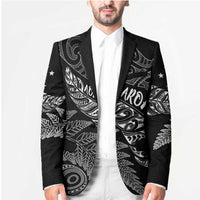 Aotearoa Personalized Lawn Bowls Maori Blazer New Zealand Black Tribal Silver Fern - Polynesian Pride
