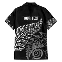 Aotearoa Personalized Lawn Bowls Maori Family Matching Long Sleeve Bodycon Dress and Hawaiian Shirt New Zealand Black Tribal Silver Fern - Polynesian Pride