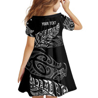 Aotearoa Personalized Lawn Bowls Maori Family Matching Mermaid Dress and Hawaiian Shirt New Zealand Black Tribal Silver Fern - Polynesian Pride