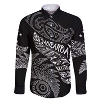Aotearoa Personalized Lawn Bowls Maori Family Matching Puletasi and Hawaiian Shirt New Zealand Black Tribal Silver Fern - Polynesian Pride