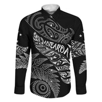 Aotearoa Personalized Lawn Bowls Maori Family Matching Tank Maxi Dress and Hawaiian Shirt New Zealand Black Tribal Silver Fern - Polynesian Pride