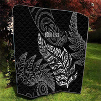 Aotearoa Personalized Lawn Bowls Maori Quilt New Zealand Black Tribal Silver Fern - Polynesian Pride