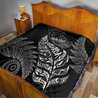 Aotearoa Personalized Lawn Bowls Maori Quilt New Zealand Black Tribal Silver Fern - Polynesian Pride