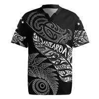 Aotearoa Personalized Lawn Bowls Maori Rugby Jersey New Zealand Black Tribal Silver Fern - Polynesian Pride