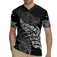 Aotearoa Personalized Lawn Bowls Maori Rugby Jersey New Zealand Black Tribal Silver Fern - Polynesian Pride
