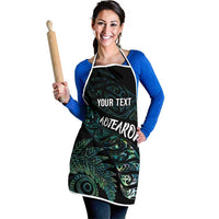 Aotearoa Personalized Lawn Bowls Maori Apron New Zealand Paua Shell Tribal Silver Fern - Polynesian Pride