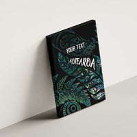 Aotearoa Personalized Lawn Bowls Maori Canvas Wall Art New Zealand Paua Shell Tribal Silver Fern - Polynesian Pride