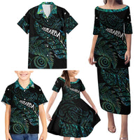 Aotearoa Personalized Lawn Bowls Maori Family Matching Puletasi and Hawaiian Shirt New Zealand Paua Shell Tribal Silver Fern - Polynesian Pride