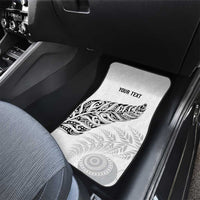 Aotearoa Personalized Lawn Bowls Maori Car Mats New Zealand White Tribal Silver Fern - Polynesian Pride