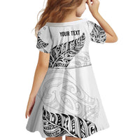 Aotearoa Personalized Lawn Bowls Maori Family Matching Puletasi and Hawaiian Shirt New Zealand White Tribal Silver Fern - Polynesian Pride