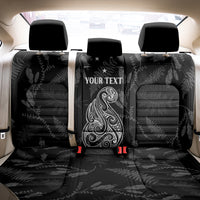 Personalised Maori Waitangi Back Car Seat Cover New Zealand Silver Fern Mix Kowhai Flowers LT7 - Polynesian Pride