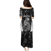 Personalised Maori Waitangi Family Matching Puletasi Dress and Hawaiian Shirt New Zealand Silver Fern Mix Kowhai Flowers LT7 - Polynesian Pride