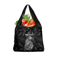 Personalised Maori Waitangi Grocery Bag New Zealand Silver Fern Mix Kowhai Flowers