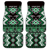 Personalised Taniko Motifs Aotearoa Car Mats Waitangi Kowhaiwhai Kiwi - Green