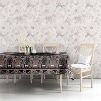 Personalised Taniko Motifs Aotearoa Tablecloth Waitangi Kowhaiwhai Kiwi - Mocha