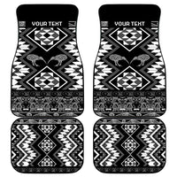 Personalised Taniko Motifs Aotearoa Car Mats Waitangi Kowhaiwhai Kiwi - Monochrome