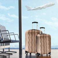 Vintage Beige Hawaiian Traditional Kapa Mix Flowers Lei Luggage Cover