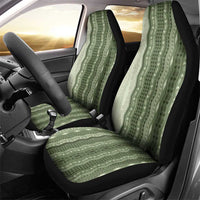 Vintage Sage Green Hawaiian Traditional Kapa Mix Flowers Lei Car Seat Cover