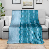 Vintage Cobalt Blue Hawaiian Traditional Kapa Mix Flowers Lei Blanket LT7 - Polynesian Pride